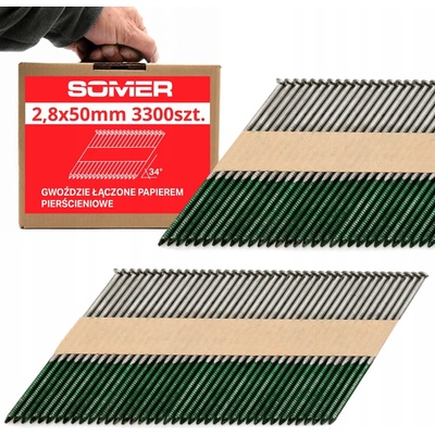Hřebíky do hřebíkovačky Somer 2,9x65 mm kroužkové 4000 ks