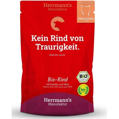 Herrmann's Bio Hovězí maso s mrkví a jáhly 100 g