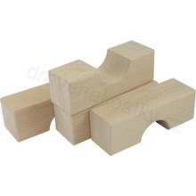 DrKO Dřevěný most malý 12 x 4 x 4 cm (1ks) - přírodní