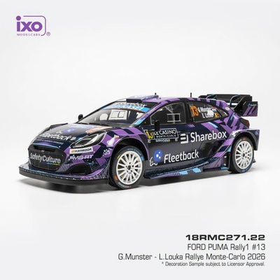 Ford Puma Rally1 Rallye Monte Carlo 2026 13 Munster LoukaIXO 1:18