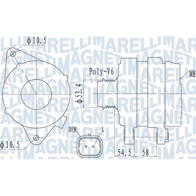 MAGNETI MARELLI generátor 063732142010