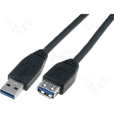 Assmann AK-300203-030-S USB 3.0 USB A zásuvka USB A vidlice niklovaný, 3m, černý