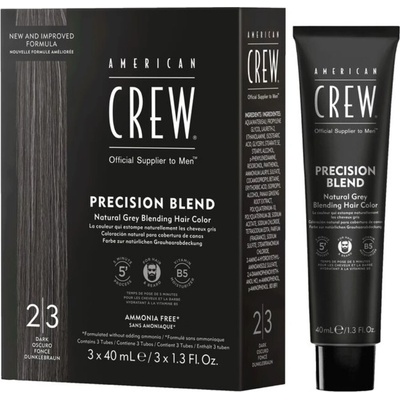 American Crew barva na vlasy precision blend Dark tmavě hnědá 2 - 3 3 x 40 ml