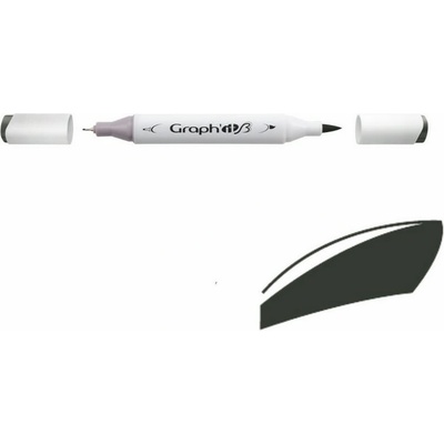 Lihová fixa GRAPH'IT oboustranná Brush & Fine, Special Black