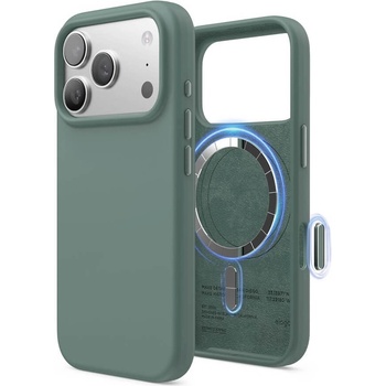 elago Силиконов (TPU) калъф с MagSafe за iPhone 17 Pro - Elago Magnetic Soft Silicone Case (тъмнозелен) (ES17MSSC63PRO-MGR)