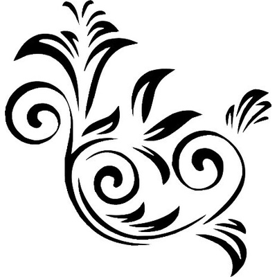 Artemiss Kvet ornament plastová šablóna 4 C 15 cm x 15 cm