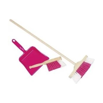 Goki Pink cleaning kit, brush + dustpan