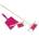 Goki Pink cleaning kit, brush + dustpan