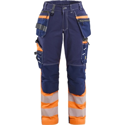 Blåkläder AB 7196 dámské reflexní nohavice Námornická modr/oranžová
