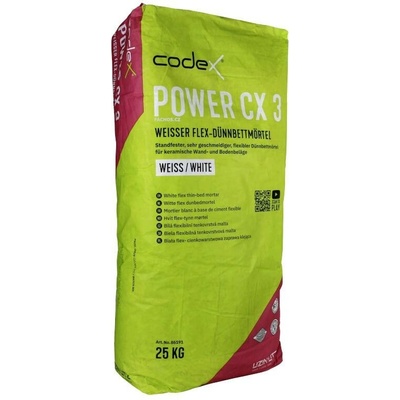 Codex Power CX 3 White flexibilní lepidlo bílé C2TES1 25 kg