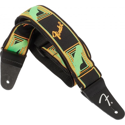Fender Neon Monogram Strap Green/Orange
