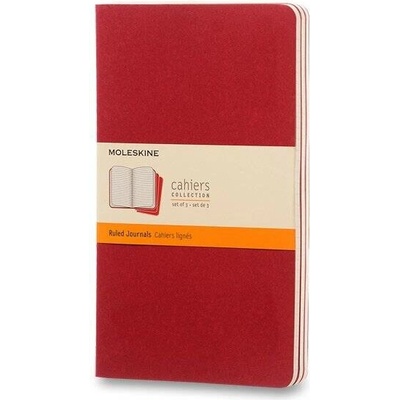 Moleskine Sešity Cahier A5 linkovaný 3 ks červené