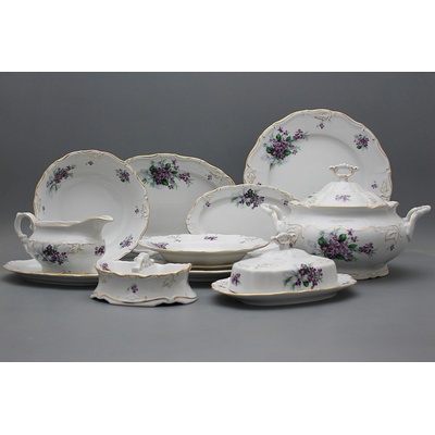 Bohemia Porcelán 1987 Marie Louise Viola s mašlí 28ks KGL LUX