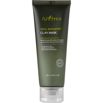 Isntree Real Mugwort Calming Clay Mask Ílová maska s palinou 100 ml