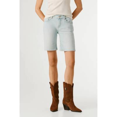 Pepe Jeans dámské kraťasy FITTED SHORT MW POPPY denim