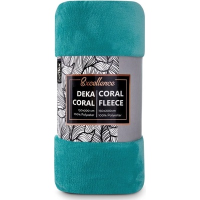 TipTrade Deka Coral mikroplyš tyrkysová 150x200