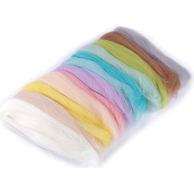 Pro Háčkování Ovčí rouno 50 g česané mix 3