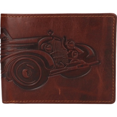 Pánská kožená peněženka Lagen 19179/M auto hnědá