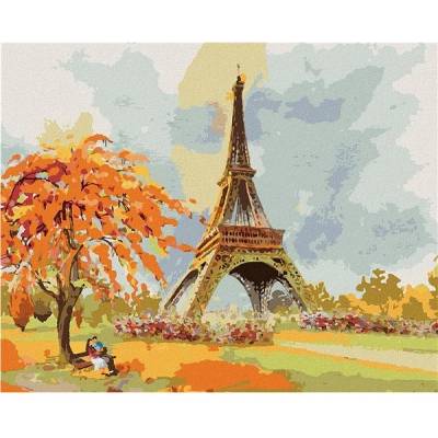zuty Malování Podle Čísel Eiffelova Věž Na Podzim 40 x 50 Cm Plátno Rám