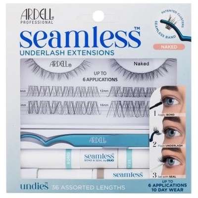 Ardell Seamless Underlash Extensions Naked umělé řasy pro ženy trsové řasy Naked 36 ks + lepidlo Duo Bond & Seal 8,7 g + odstraňovač lepidla Duo Remover 5 g + aplikátor 1 ks – Zbozi.Blesk.cz