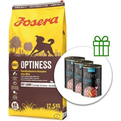 Josera Optiness Adult 12, 5 кг + 3 консерви безплатно