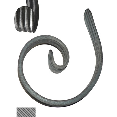 Půlkruh 150x100mm, profil 12x6mm, hladký, široké rozkutí