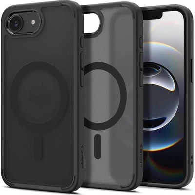 iPhone 16e SPIGEN ULTRA HYBRID MAG Пластмасов удароустойчив протектор за телефон, MagSafe, BLACK ACS09144 (ACS09144)