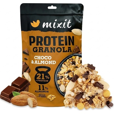 Mixit Proteinová granola - čoko & mandle 450 g – Zboží Dáma
