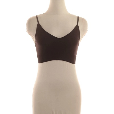 Vero moda bezešvý braletový top hnědý