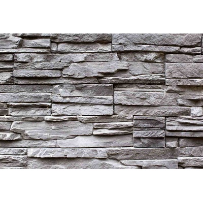 DIMEX ART Флизелинов фототапет текстура на сива каменна стена 375 x 250 см