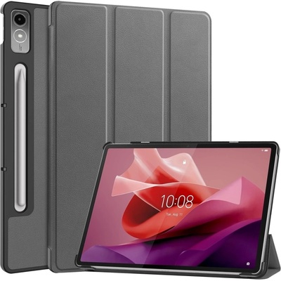 Vsetkonamobil 64798 LEATHER PRO Zaklápací kryt pre Lenovo Tab P12 šedý