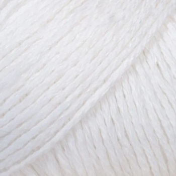 DROPS Design Bomull-Lin Uni Colour 01 White Плетива прежда (103701)