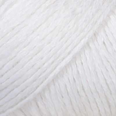 DROPS Design Bomull-Lin Uni Colour 01 White Плетива прежда (103701)
