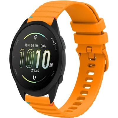 PROTEMIO 87377 WAVY Silikónový remienok pre Garmin Forerunner 165 Music oranžový