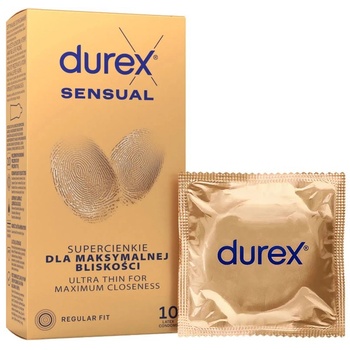 Durex Sensual - тънки презервативи (10 бр. )