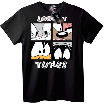 NOONEBRAND Тениска с анимация Looney Tunes - 3XL, Black