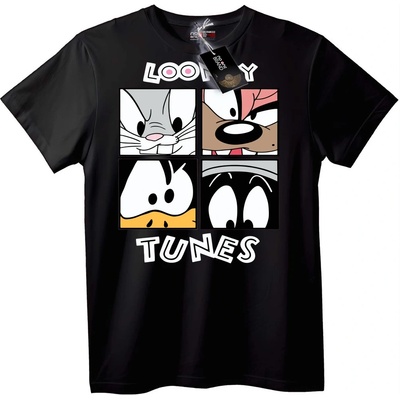 NOONEBRAND Тениска с анимация Looney Tunes - 3XL, Black