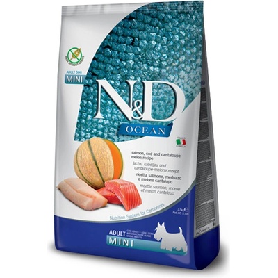 N&D Ocean Grain Free adult mini salmon cod & cantaloupe melon 3 x 7 kg