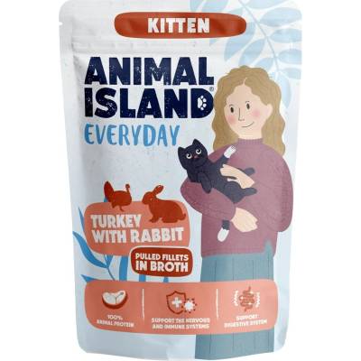 ANIMAL ISLAND Kitten indyk z królikiem 85 g