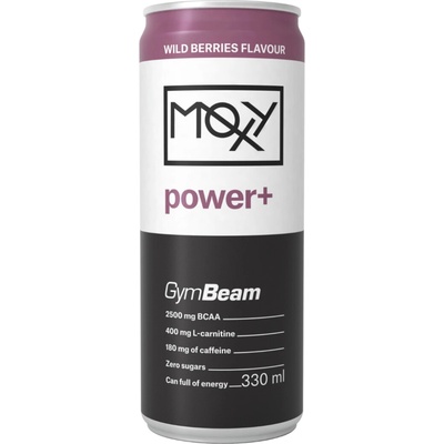 GymBeam MOXY Power+ Energy Drink 330 ml Lesní ovoce