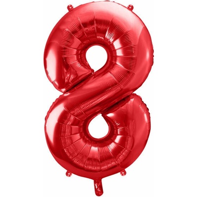 vybavsenaparty Fóliová číslice červená '8' 86 cm