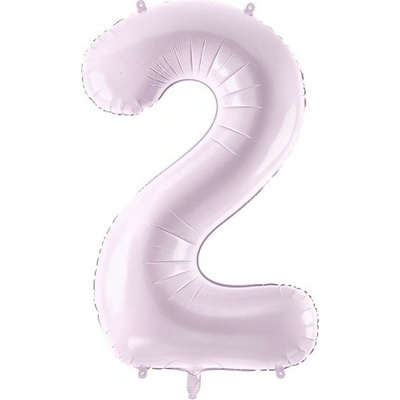 PartyDeco Fóliový balón narodeninové číslo 2 svetlofialový 72 cm