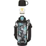 Thermos Active детски термос с 2 капачки в калъф, 1 л, черен (120080)