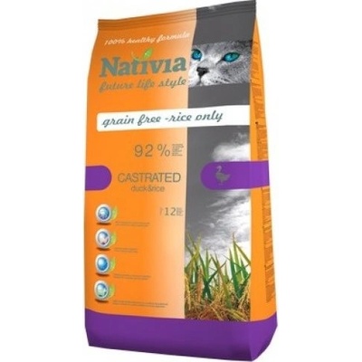 NATIVIA CAT CASTRATED DUCK&RICE 10 kg