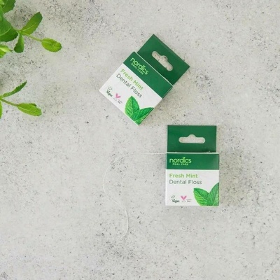 Nordics Dentální nit Fresh Mint z kukuřičného škrobu 50 m