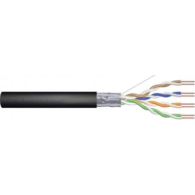 CAT 5e F-UTP outdoor installation cable, 100 MHz Fca (PVC), AWG 24/1, 305 m drum, sx, black (DK-TP522)