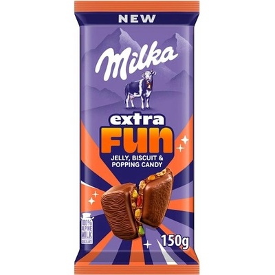Milka Jelly Biscuits mléčná s gumovými medvídky perlami a ovesnou sušenkou 150 g
