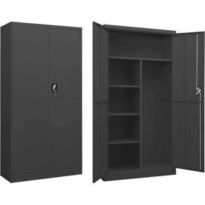 vidaXL Заключващ се шкаф, антрацит, 90x40x180 см, стомана (335973)