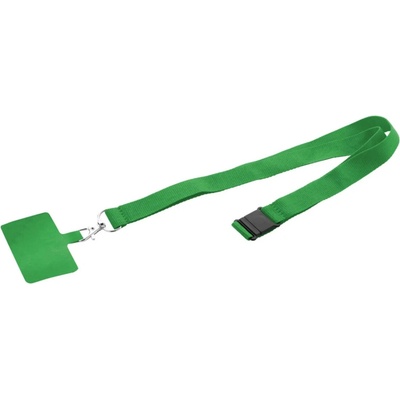Šňůrka na krk Revent Call RPET lanyard na mobil zelená