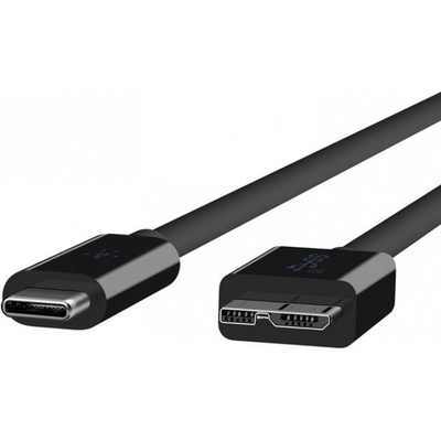 Супербърз USB 3.1 кабел (100 см. ) за MacBook 12 и компютри с USB-C порт - Belkin Superspeed+ USB 3.1 Data Cable USB-C към Micro-B (F2CU031bt1M-BLK)